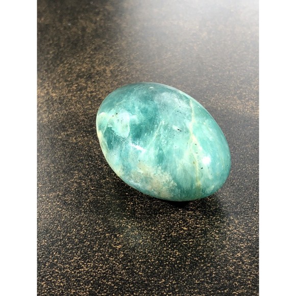 Natural Amazonite Palm Stone Pair Calming Soothing Amazonite Stone Polished - Picture 5 of 16